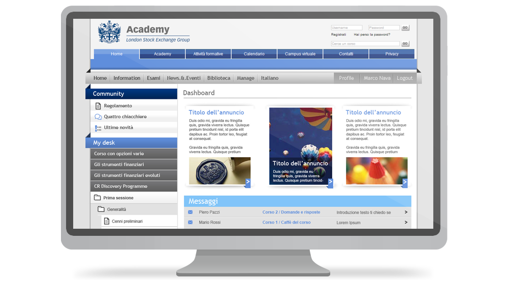 Piattaforma elearning Borsa Italiana